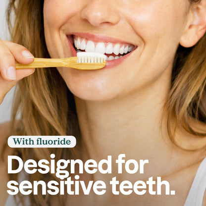 Attitude Sensitive Toothpaste with Fluoride, Spearmint Flavor, Vegan & Cruelty-Free, Sugar-Free, Plant & Mineral-Based Ingredients, Clean Oral Care, 4.2 Oz