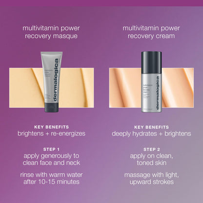 Dermalogica Stressed Skin Recovery System Skin Care Kit, Includes Face Mask and Facial Cream Full Size - Improve Dryness, Fine Lines, and Dullness
