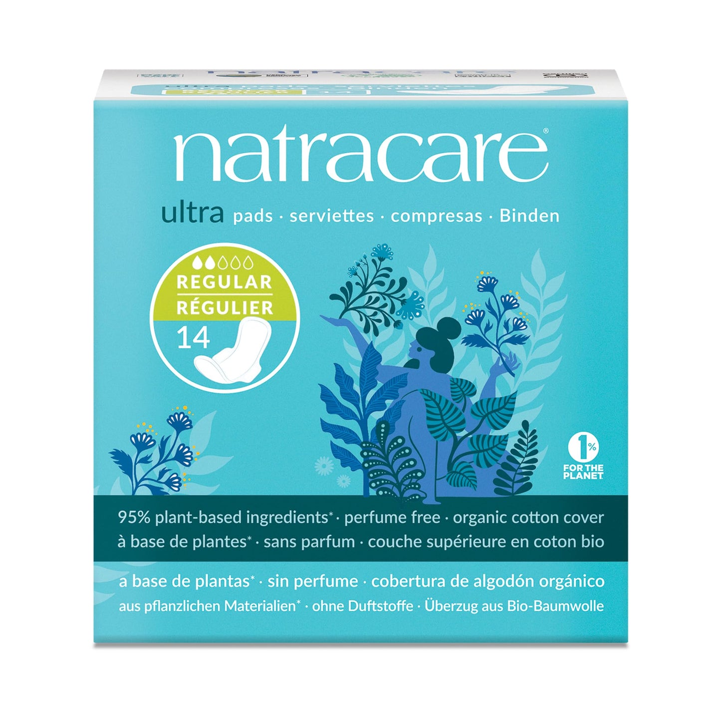 Natracare Pads Ultra Reg & Wings, 14 pc