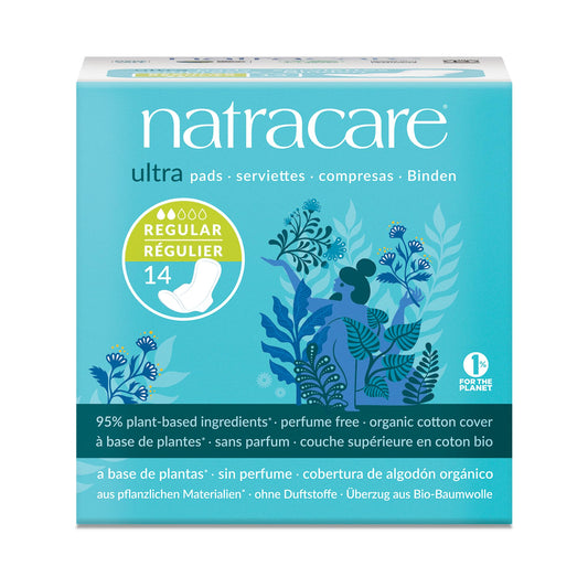 Natracare Pads Ultra Reg & Wings, 14 pc