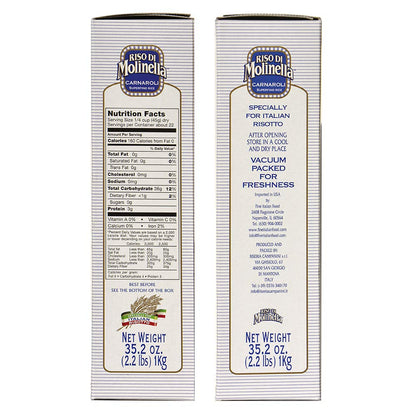 Carnaroli Riso di Molinella 2.2 Lb (Pack of 2)