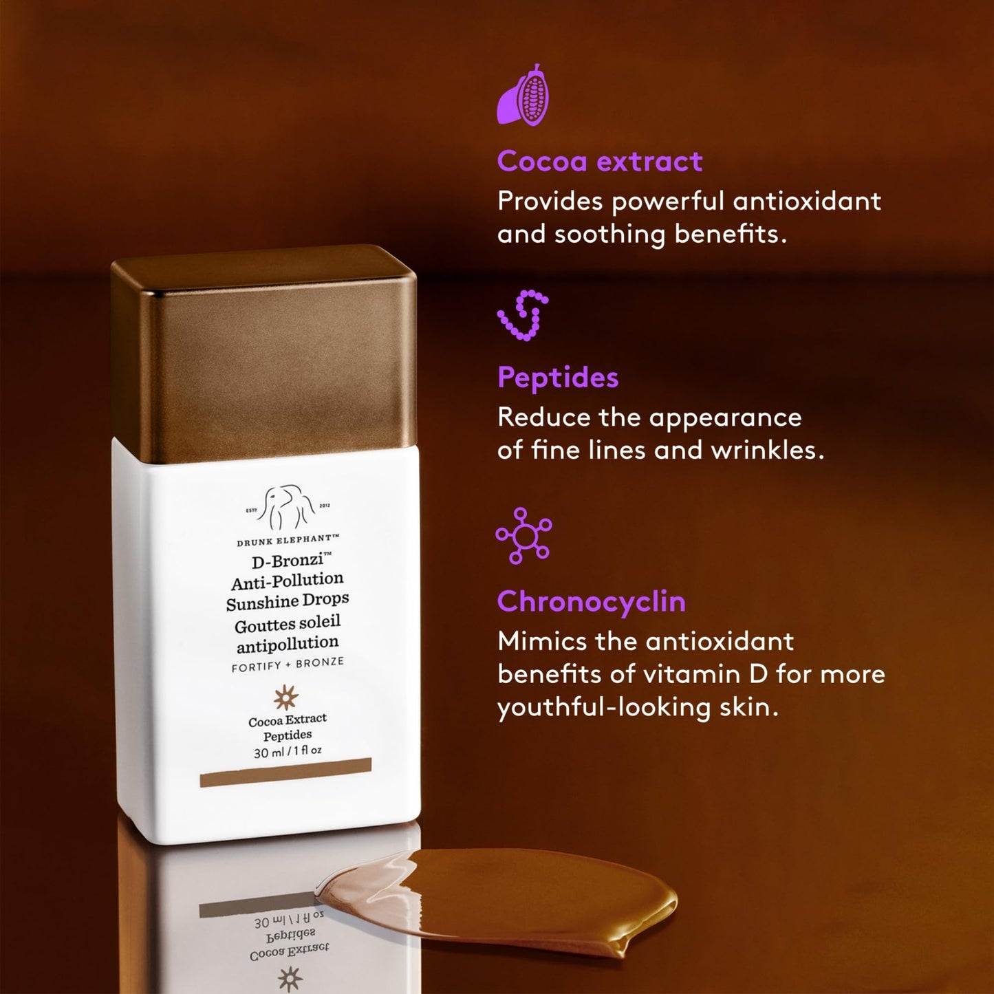 Drunk Elephant D-Bronzi Sunshine Drops - Bronzing Color Serum Drops - Clean Clinical Skincare - Cruelty-Free - Dermatologist-Tested - Free of Essential Oils, Silicones, and Fragrance