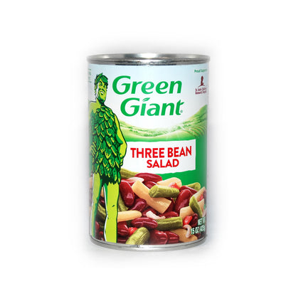 Green Giant 3 Bean Salad Bundle - 6 x 15 Oz Cans of Green Giant Three Bean Salad, Bundled with a JFS Recipe Card