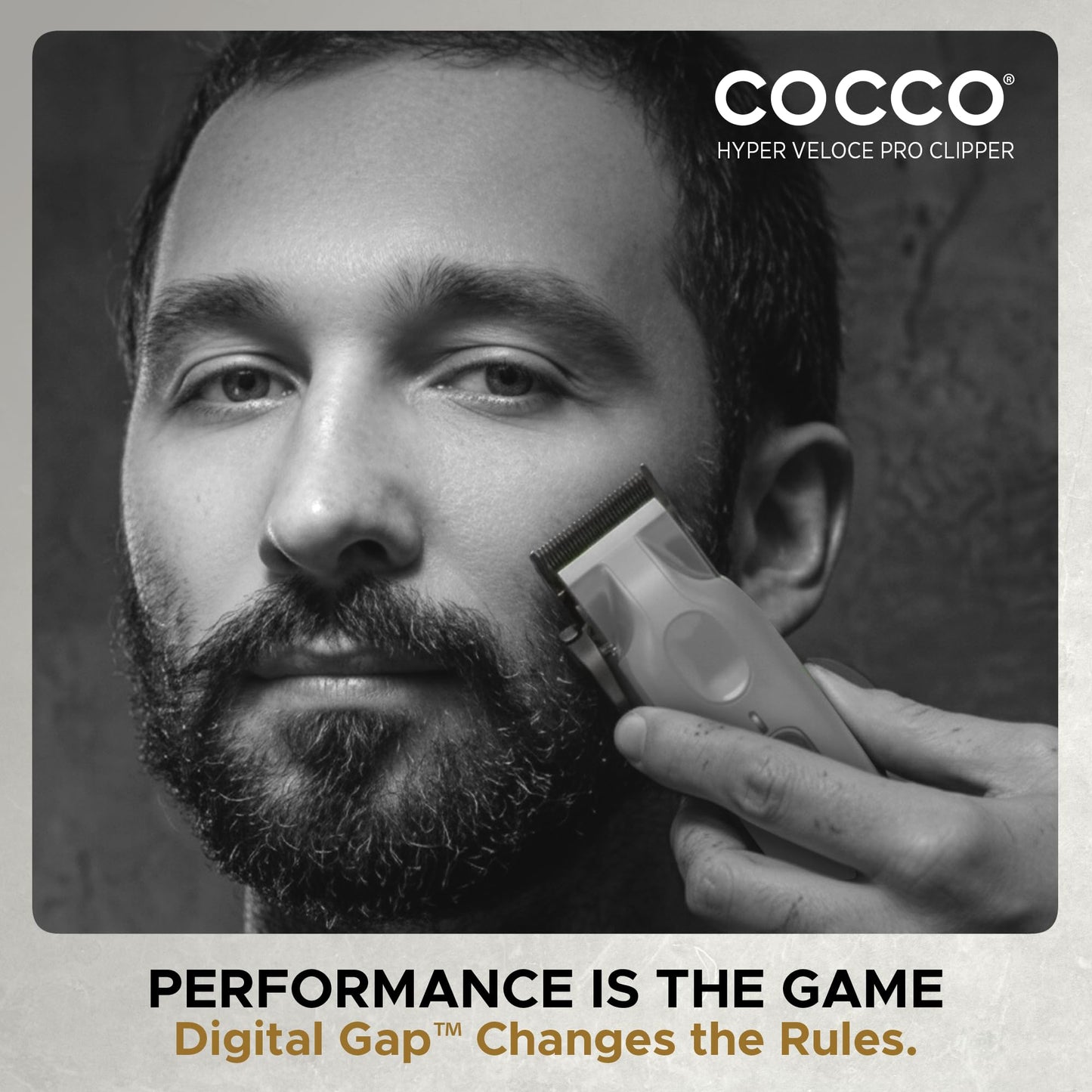 Cocco Veloce Pro Clipper, Digital Gap Ambassador Graphene Taper Blade Professional Hair Clippers, High-Torque BLDC Motor, All-Metal, Cordless, Charging Base Included