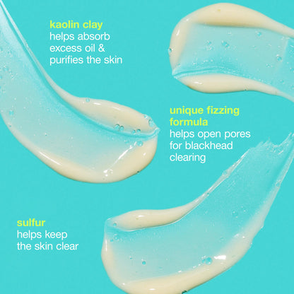 Dermalogica Clear Start Blackhead Clearing Fizz Mask (1.7 Fl Oz) Purifying Pore Cleansing Mask with Kaolin Clay and Sulfur - Absorbs Excess Oil To Purify Skin