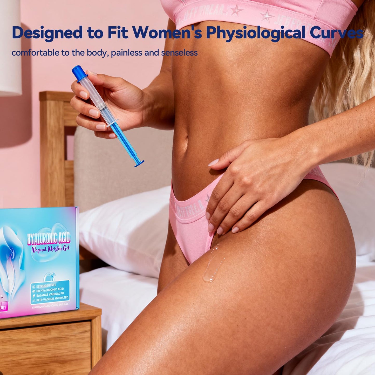 Vaginal Moisturizer, Moisturizing Vaginal Gel with 14mg Hyaluronic Acid-Natural, Gentle Hydration, Hormone-Free Gel for Dryness Relief & pH Balance (12pack)
