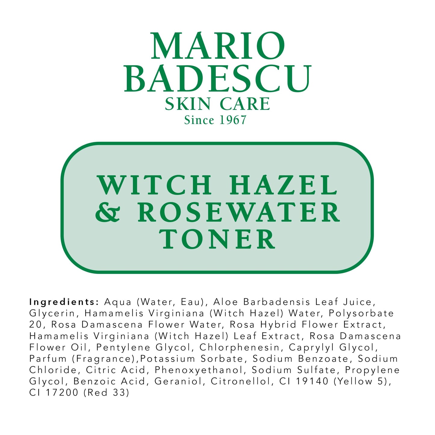Mario Badescu Alcohol Free Witch Hazel Facial Toner for Aging Skin, Infused with Lavender/Rose Water and Aloe Vera, Face Toner for Combination or Dry Skin, 8 Fl Oz