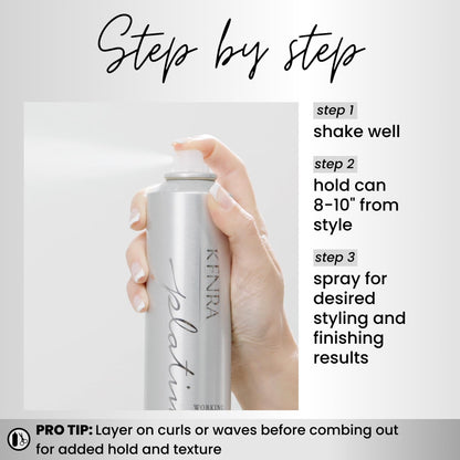 Kenra Professional Platinum Working Spray 14 | Flexible Hold Hairspray | Fast-Drying, Non-Sticky | Creates Volume & Texture | Leaves Hair With Frizz-Free Shine | All Hair Types