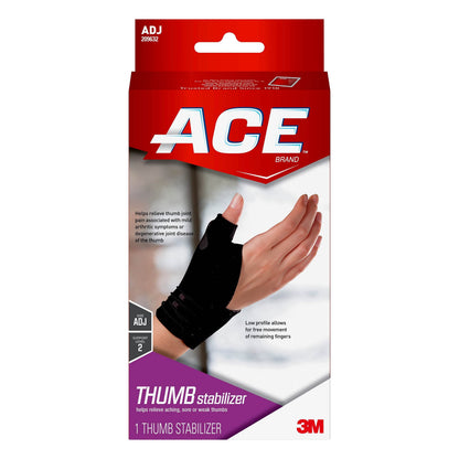 ACE™ Brand Deluxe Thumb Stabilizer, Adjustable, Black, 1/Pack