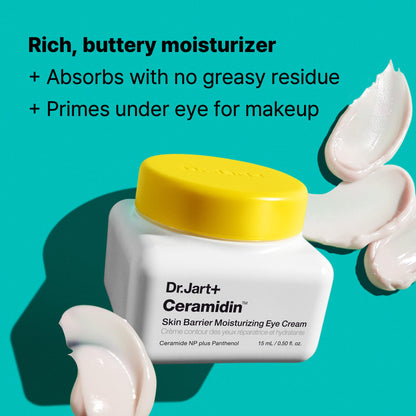 Dr.Jart+ Ceramidin Korean Under Eye Cream with Ceramides | Korean Skin Care, 0.5 Fl Oz