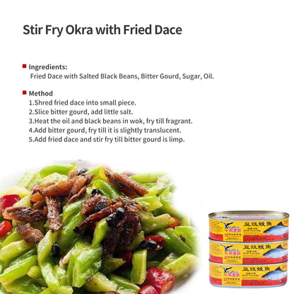 Eagle-Coin 6 Pack Dace (Fried & Whole) w/Salted Black Bean in Oil 6.5 oz