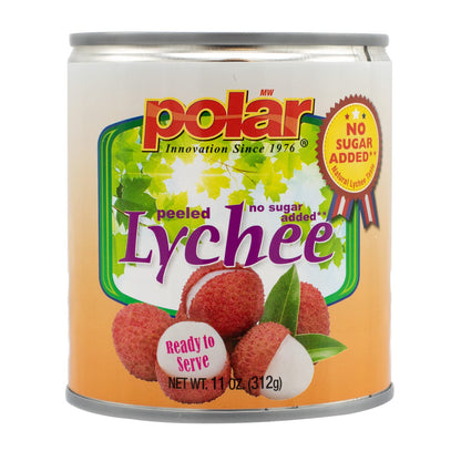 MW Polar Lychee Cans – No Sugar Added, Peeled & Pitted Asian Fruit, 11 oz Cans (Pack of 1) – Gluten-Free, Non-GMO, BPA-Free