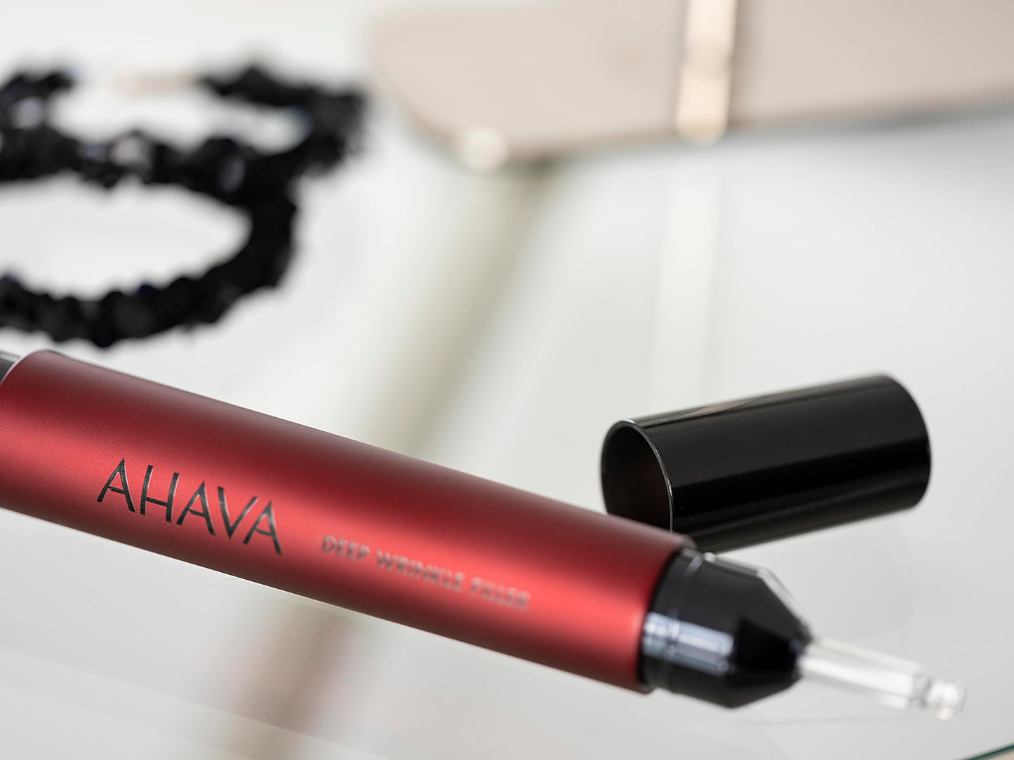 AHAVA Apple of Sodom Deep Wrinkle Filler - Syringe-like application to directly fill & soften deep wrinkles & crease, with exclusive Osmoter & Niacinamide, 1.7 Fl.Oz
