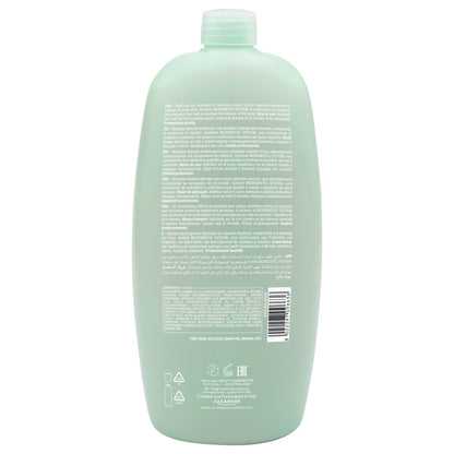 Alfaparf Milano Semi Di Lino Scalp Relief Low Shampoo for Sensitive Skin - Sulfate Free Shampoo - Soothes, Brings Comfort and Hydrates - Itch Relief - Professional Salon Quality