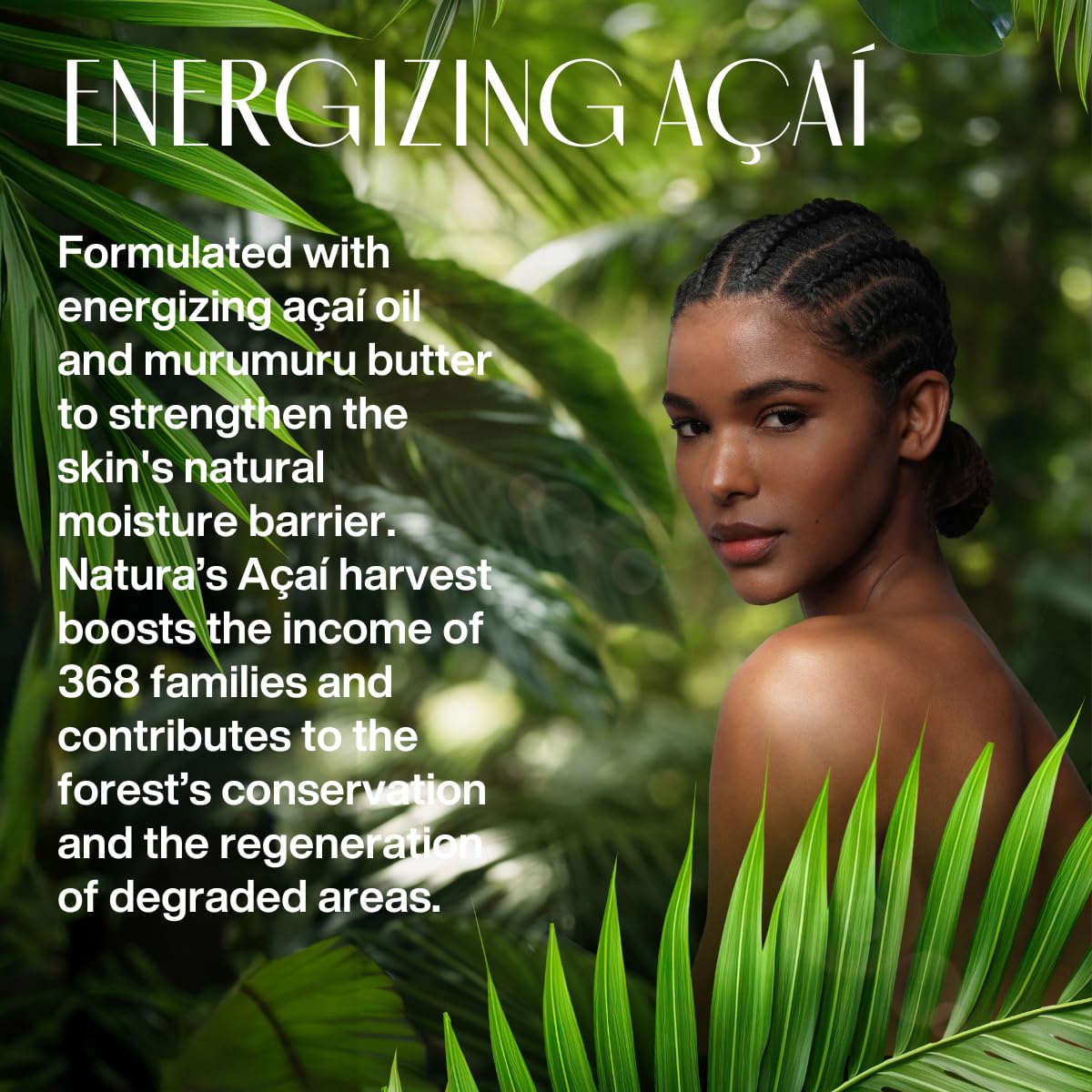 Natura - Ekos Açaí Hand Cream - Anti-Dullness Hand Balm - Recharge the Skin - Fast Absorption - Skin Moisturizer - Vegan Skin Care - Brazilian Beauty Secrets - Self Care & Body Care - 2.6oz (75g)