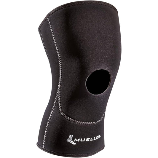 MUELLER Sports Medicine Open Patella Knee Sleeve, Knee Pain Relief Support for Men and Women, Ideal for Arthritis, Sprains, Black