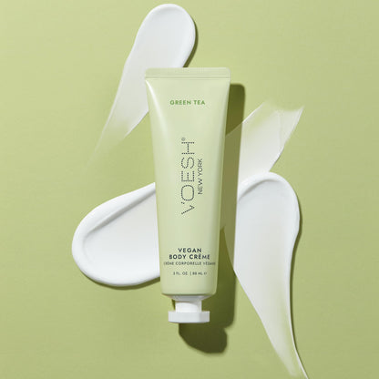 VOESH Vegan Body Creme, Skin Moisturizing Cream - Green Tea, K-Beauty Korean Skincare - 3oz