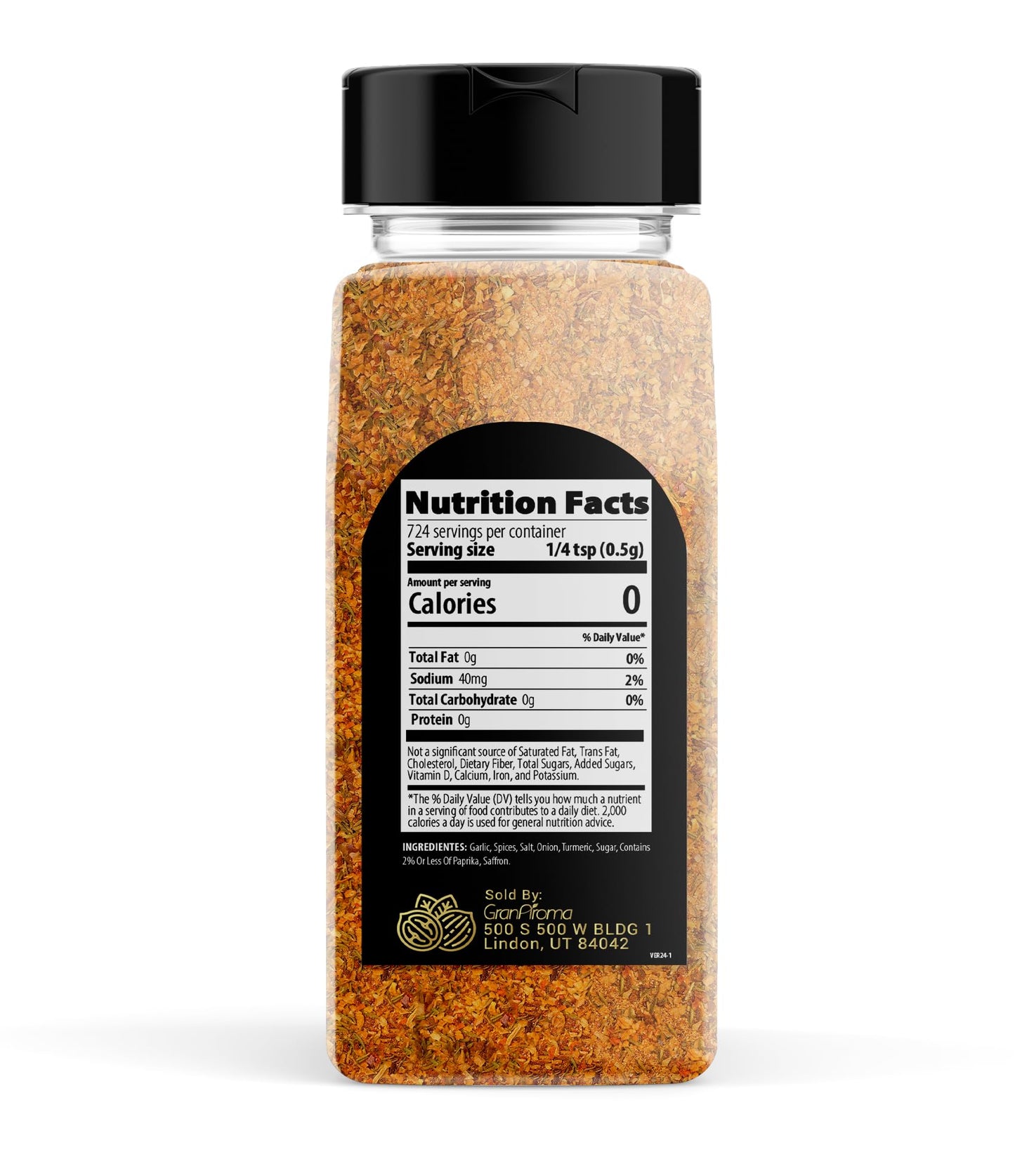 GranAroma Paella Seasoning, 12.8 oz, Authentic Spice Blend, Contains Saffron, Spanish Cuisine