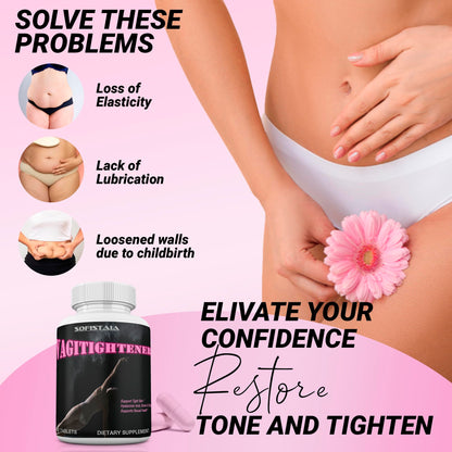 VAGITIGHTENER Natural Vaginal Tightening Pills - Rejuvenation, Lubrication, Tight - 60 Tablets