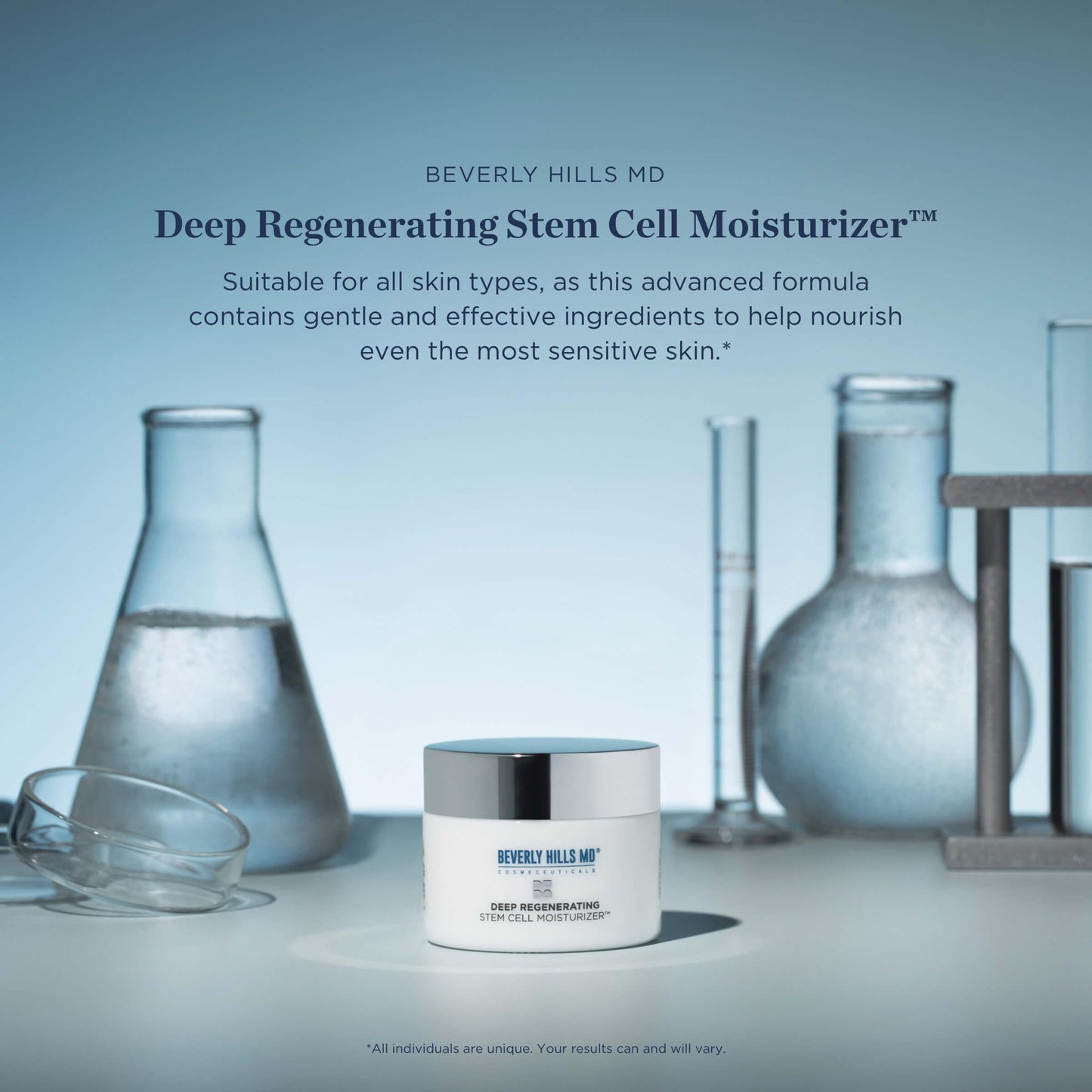 Beverly Hills MD Deep Regenerating Stem Cell Moisturizer- Brighten & Revitalize the Look of Skin on Face, Neck w/Swiss Alpine Rose Stem Cells & Hyaluronic Acid- Smooth + Plump Formula