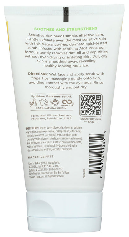 Burts Bees Sensitive Gentle Facial Scrub, 4 Fz