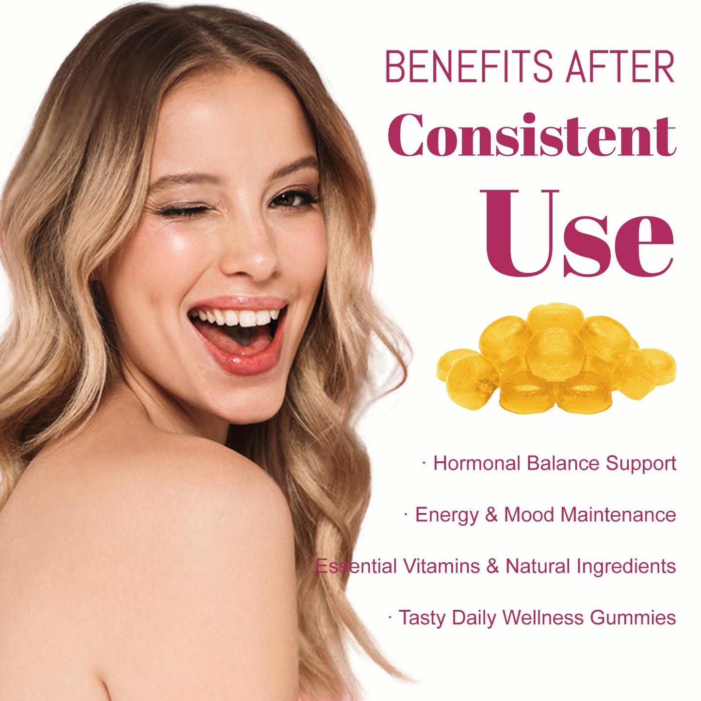 Feminine Balance Gummies for Women,pH Balance & Odor Control, Immune & Vaginal Health Support, Sugar-Free Gluten-Freet (1)