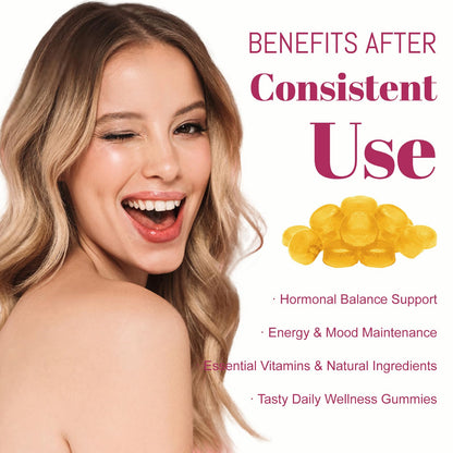 Feminine Balance Gummies for Women,pH Balance & Odor Control, Immune & Vaginal Health Support, Sugar-Free Gluten-Freet (1)