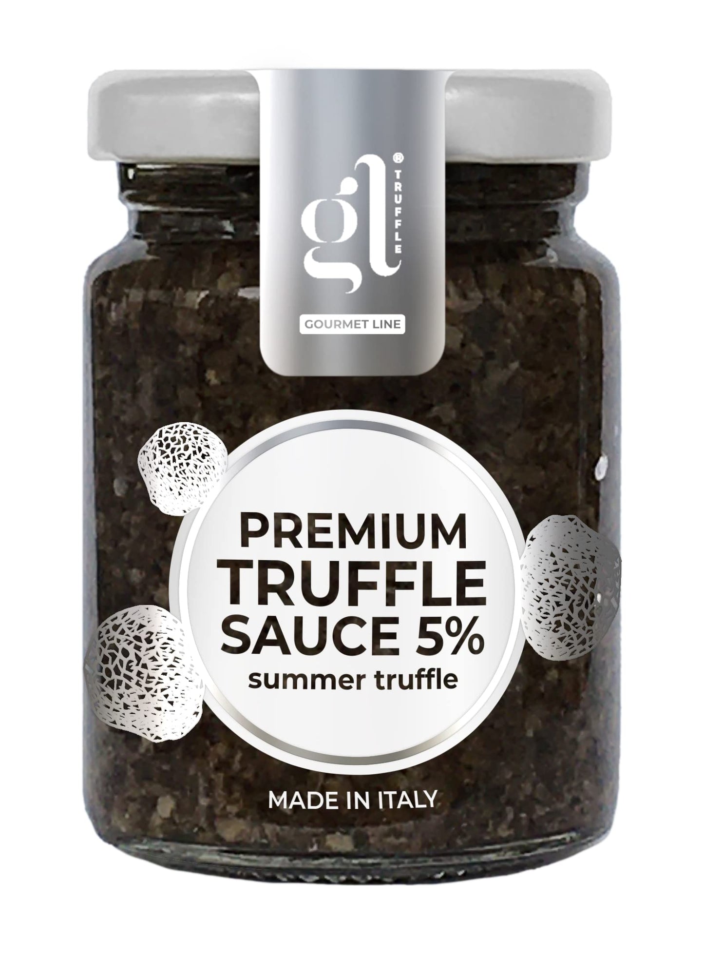 GL Truffle GOURMET LINE Premium Minced Black Truffle Sauce, Larger Size, Salsa Tartufata, Black Truffle Pate, Truffle Zest, An Indulgent Delight from Italy, 180 gm (6.4 oz)