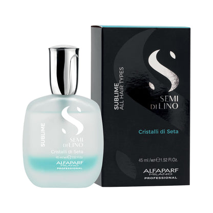 ALFAPARF MILANO Semi di Lino Cristalli di Seta Hair Oil Serum for Fine Hair - Provides Brilliant Shine and Protection - Bi-Phase Serum for Thin Hair - Color Safe - Hydrates, Strengthens (1.52 fl oz)