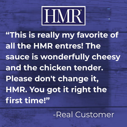 HMR Rotini Chicken Alfredo Entrée | Pre-packaged Lunch or Dinner to Support Healthy Eating | Ready to Eat | 16g of Protein | Low Calorie Food | 7oz Serving per Meal | Pack of 3