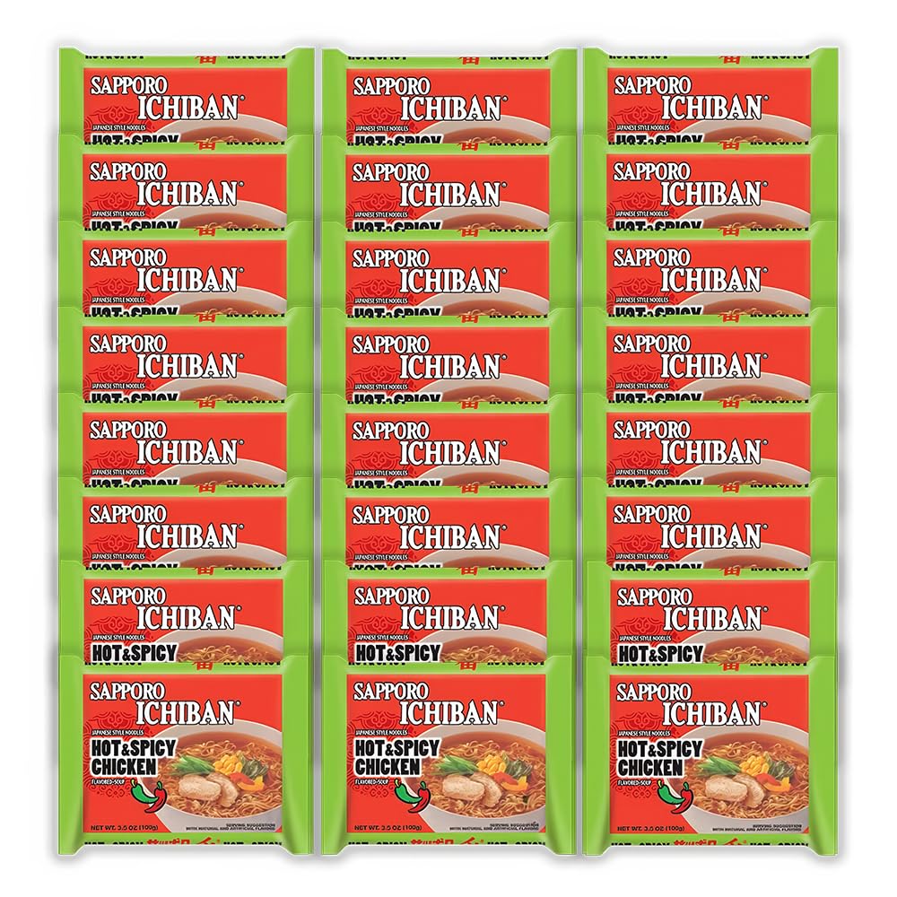 Ramen Noodles, Hot & Spicy Chicken Flavor, No. 1 Tasting Japanese Instant Noodles (3.5 Oz. x 24 packs) | 24 Pack Case