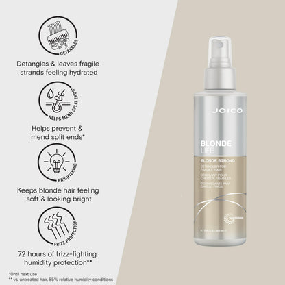 Joico Blonde Life Blonde Strong Conditioning Detangler | For Fragile Blonde Hair | Prevents Split Ends & Breakage | 72 Hour Humidity Protection | 6.7 Fl Oz