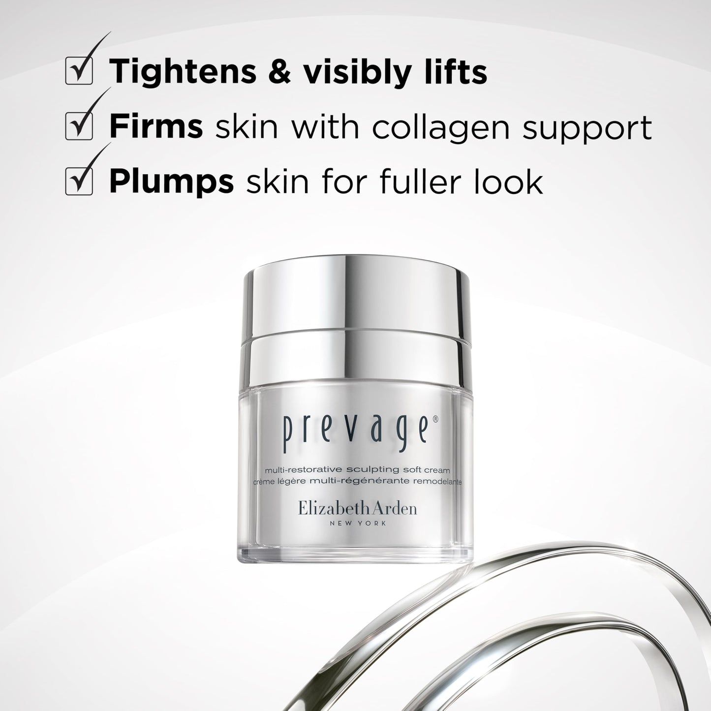 Elizabeth Arden PREVAGE Multi-Restorative Sculpting Soft Cream Firming Face Moisturizer with Idebenone, Carnosine and GraviLift Technology, 1.7 oz