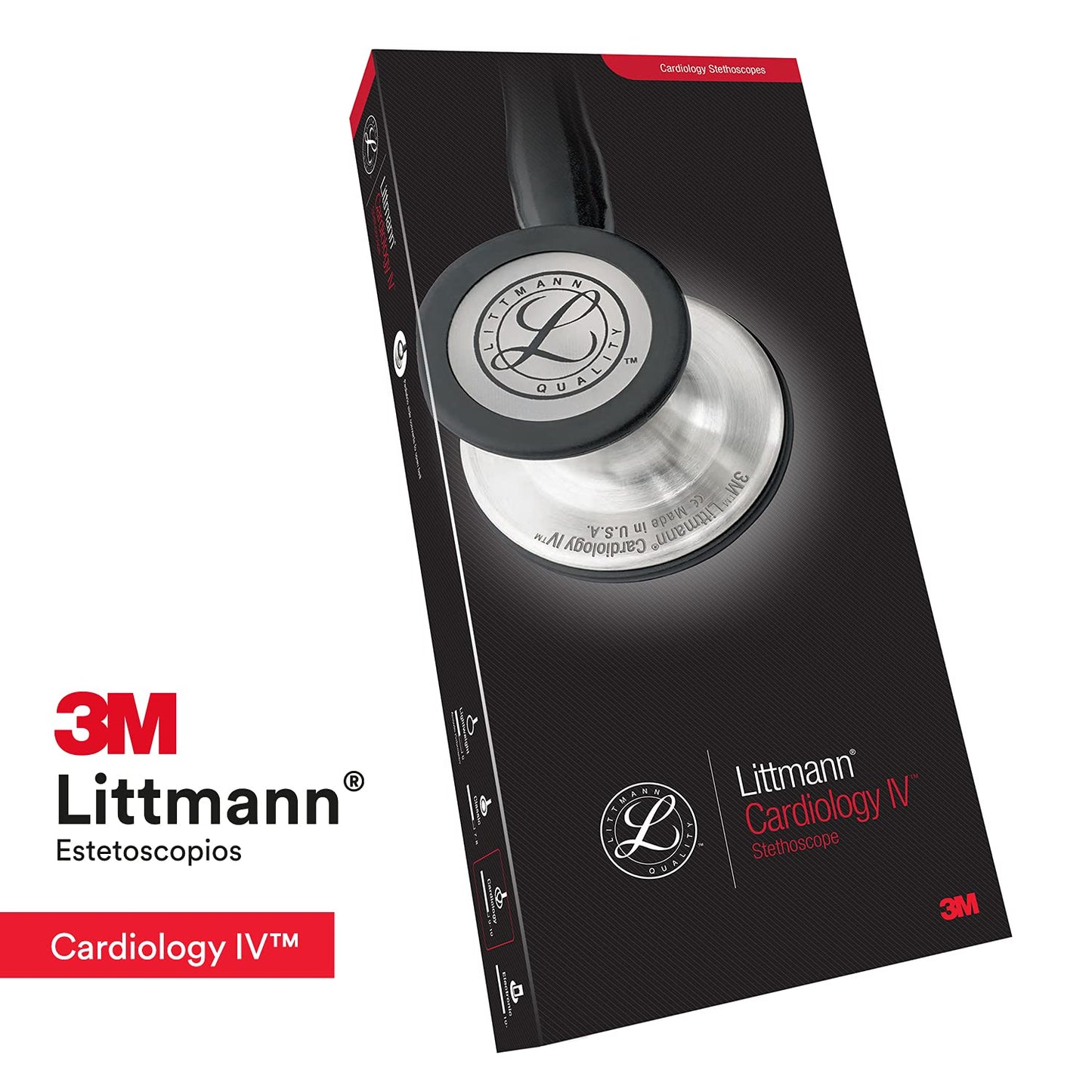 3M Littmann Cardiology IV Diagnostic Stethoscope, 6152, More Than 2X as Loud, Weighs Less, Stainless Steel Chestpiece, 27" Black Tube