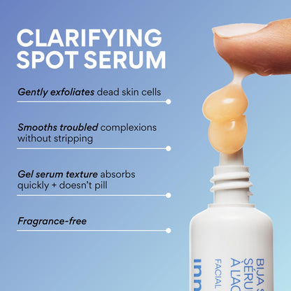 innisfree Bija Spot Serum with Salicylic Acid & Castor Oil, Korean Treatment for Acne, Pore Care, Smooth Skin