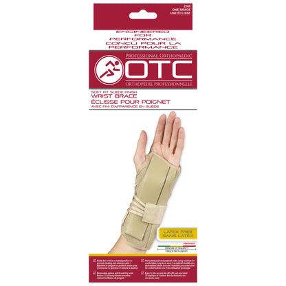 OTC Wrist Brace, Soft-Fit Lace Closure Hand Wrist Splint, Postoperative Care, Medium (Left Hand)