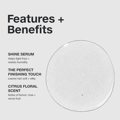 Paul Mitchell Gloss Drops Shine Serum, Frizz-Free Polish, Brilliant Shine, For Medium To Coarse Hair, 2.5 fl. oz