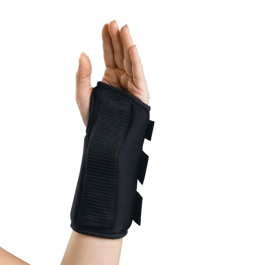 Medline Foam Wrist Splint, 8 Inch Long, Left Wrist, Size M, Fits 6.5-7.5 Inch Wrist Circumference, Lightweight, Breathable, Adjustable Compression, Case of 1 Each
