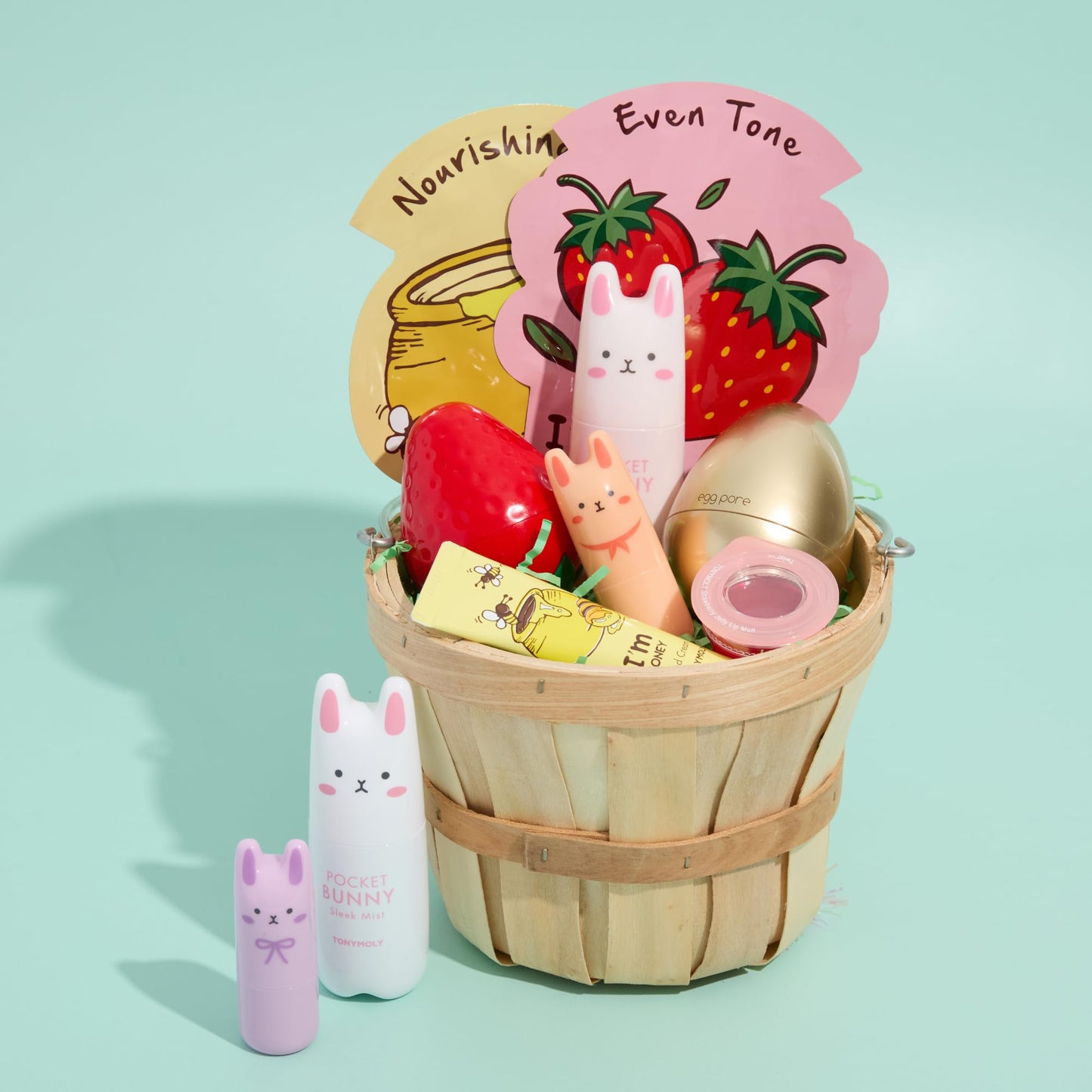 TONYMOLY Pocket Bunny Facial Mist - Hydrating & Refreshing Face Spray with Aloe & Berry Extracts - Moisturizing Korean Facial Mist, Cute Travel Size, K-Beauty Gift, Easter Basket Stuffer