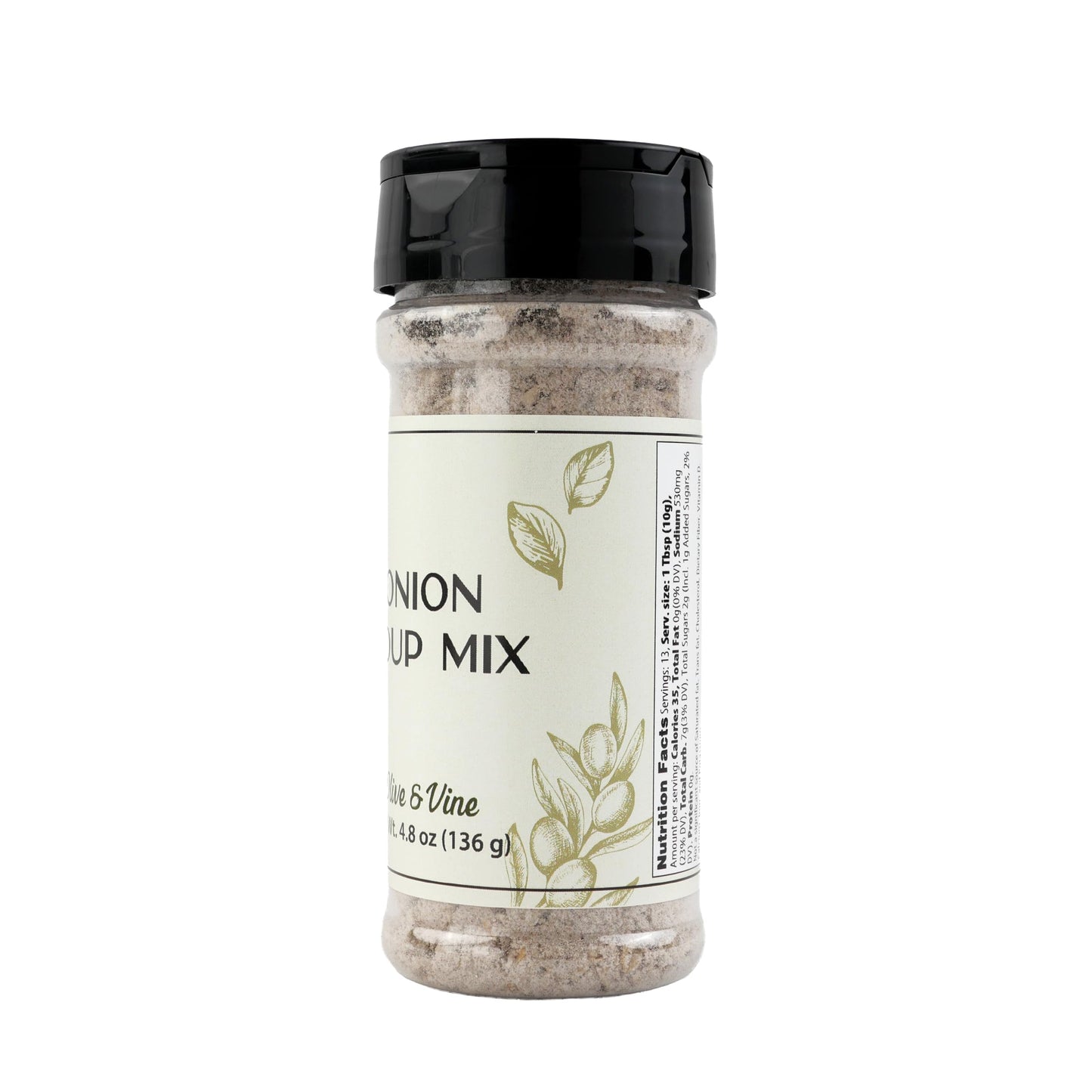 Olive & Vine Onion Soup Mix, Savory Flavor, For Soups & Dips, Rich Tradition, Authentic Taste, For Global Recipes (4.8 Ounce)