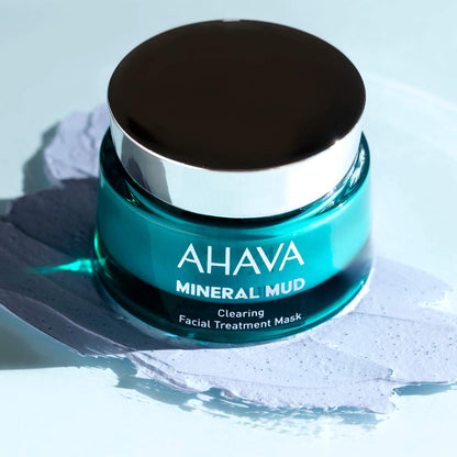 AHAVA Mineral Mud Clearing Facial Treatment Mask - Rich Mud Mask to Clear Pores & Reduce Blemishes, Nourishes & Refreshes, Revitalizes Complexion, with Osmoter, Dead Sea Mud & Jojoba, 1.7 Fl.Oz
