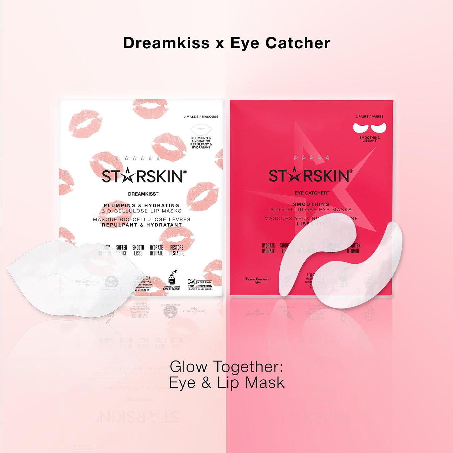 STARSKIN Eye Catcher 2 Pairs, Bio-Cellulose Under Eye Patches, for Dark Circles, Wrinkles, Eye Bags & Puffy Eyes, Brightening & Refining Under Eye Treatment, Korean Skincare