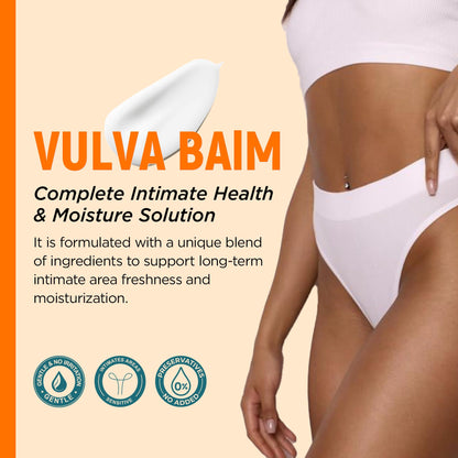 Vulva Balm Moisture Cream for Women Vaginal Moisturizer, Helps with Vulva Dryness and Itching, Soothing & Nonsticky Intimate Care Balm Cream for pH and Hormone Balance and Menopause Support