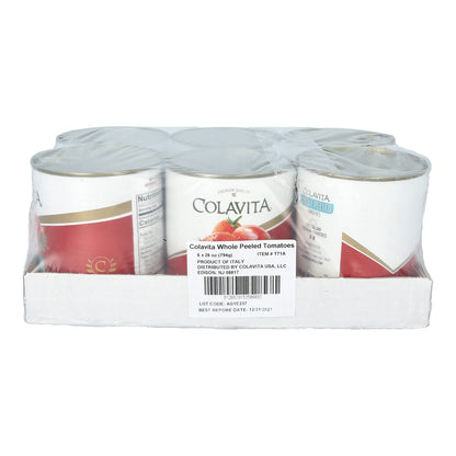 COLAVITA Whole Peeled Tomatoes Pack of 6 (28 Ounce) Can