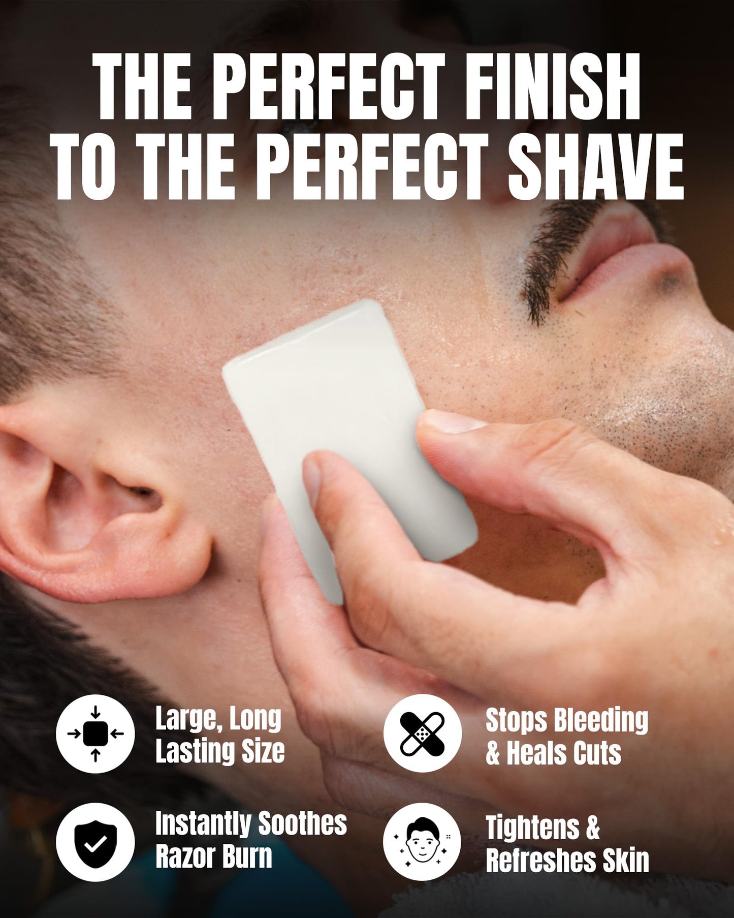 Gentleman Jon 3.7 Ounce Alum Block in Plastic Case - Upgrade Your Shave - Soothing Aftershave Solution for Shaving Razor Burn Relief - Travel Friendly Durable Plastic Case Included, Aftershave for Men