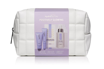 HydroPeptide Positively Glowing Peptide Powered Skin Illuminating Kit, Polish & Plump Face Peel Set (30ml & 50ml) & Vitamin C Mask Sachets (x4)