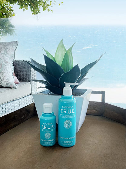 L'ANZA T.R.U.E. Clean Sustainable Shampoo - Rich with Aloe Vera and Rice Protein, Color Safe Daily Hair Care, Fragrance-Free, for Fresh Clean Hair