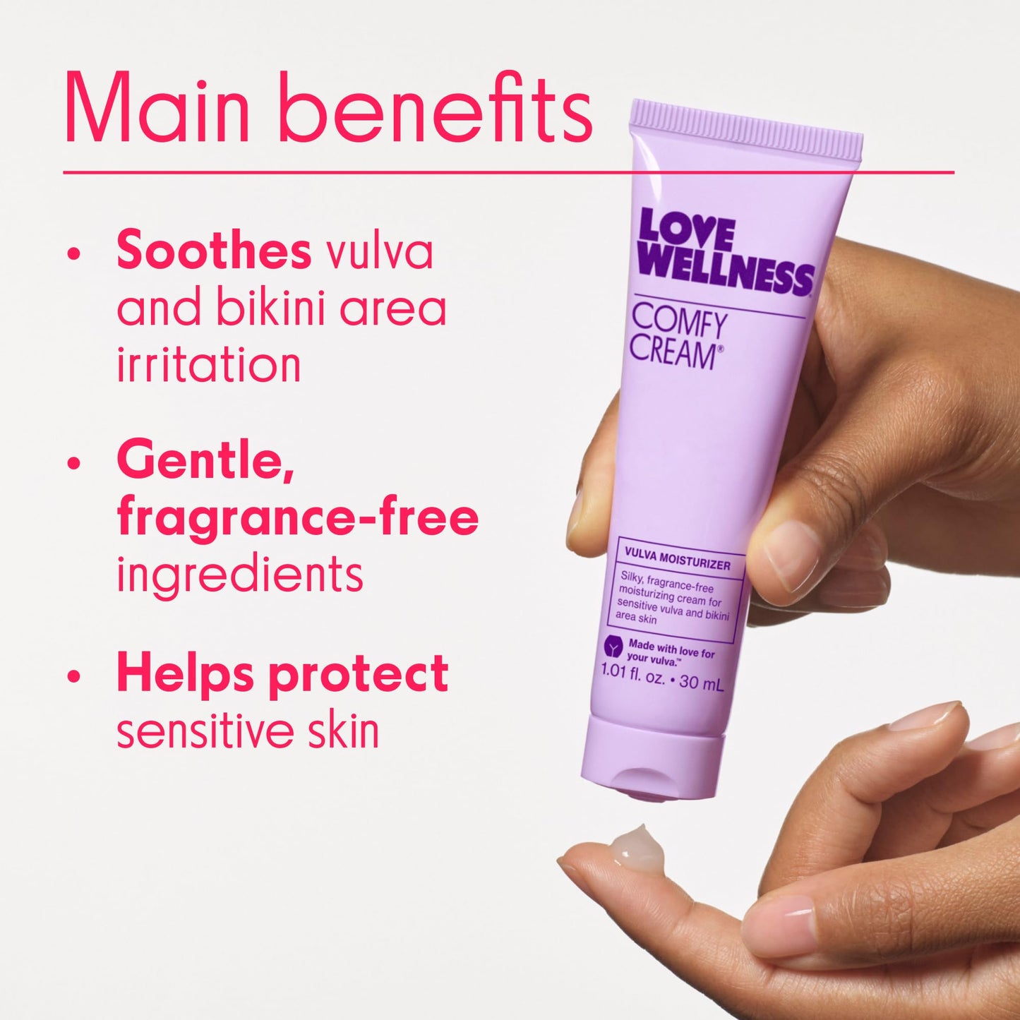Love Wellness Comfy Cream Vulva & Vaginal Moisturizer - 1.01 oz