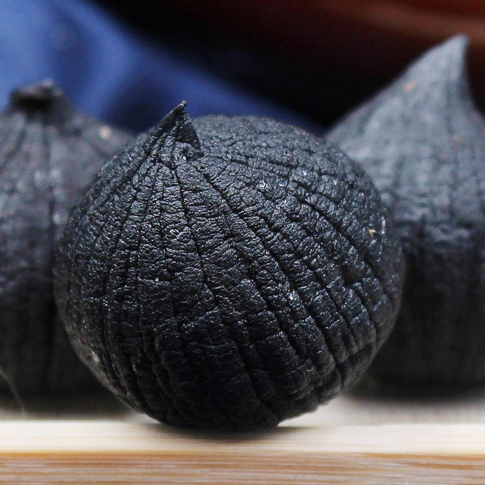 Black Garlic Organic,(100G 6-8 Heads in Pot) Premium Quality,Antioxidant,Healthy and Natural Energizer,Sealed Package,Delicious Garlic Single Heads,Du TOU HEI Suan,100G