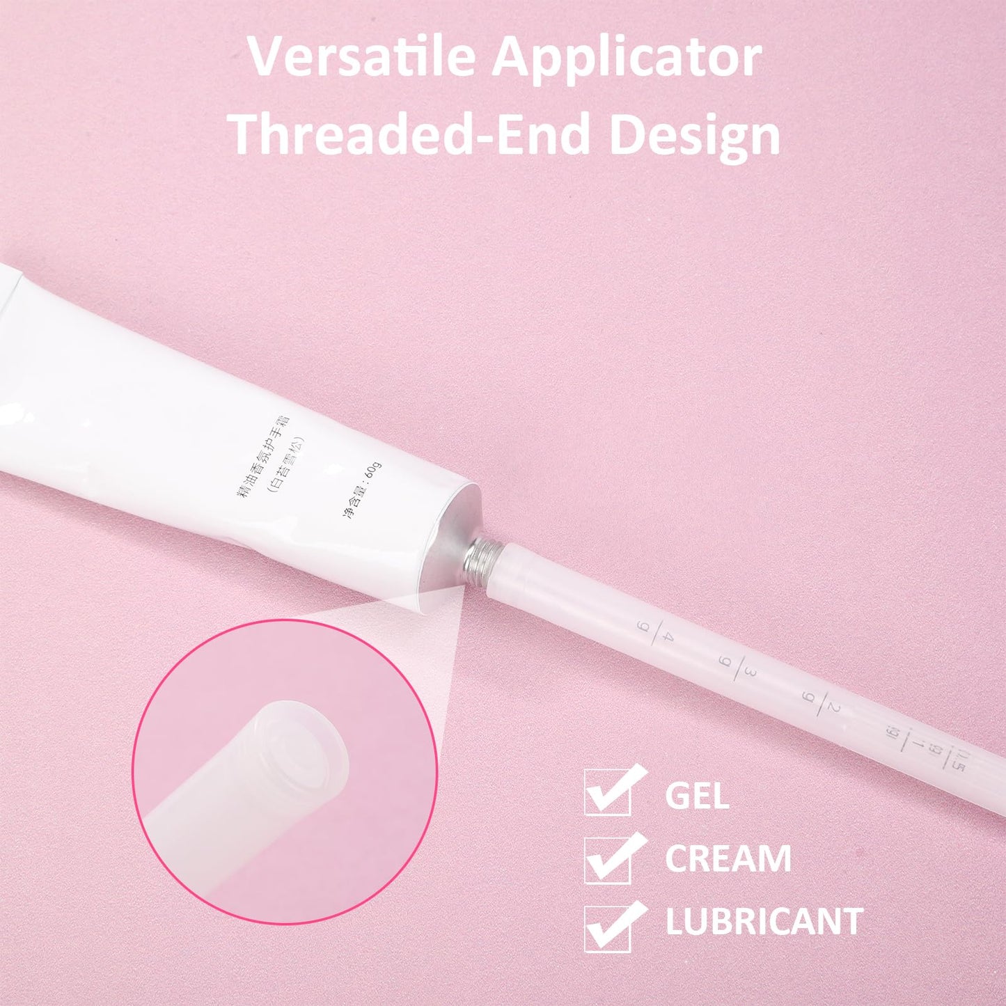 Disposable Vaginal Cream Applicators, Individually Wrapped with Threaded Tip & Dosage Scale(20 Packs)